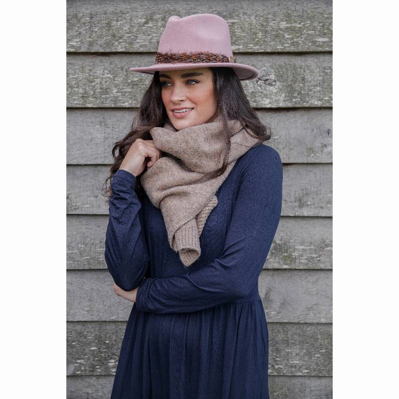 Price Slash Today Gift Ideas Galore Hicks & Brown Suffolk Pheasant Wrap Fedora Hat - Dusky Pink