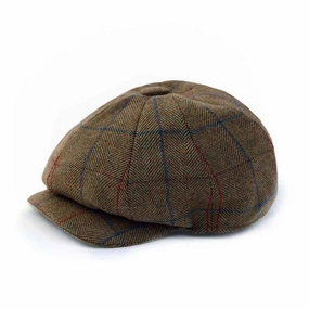 Hot Offer Inside Holland Cooper Baker Boy Ladies Tweed Cap - Glen Green