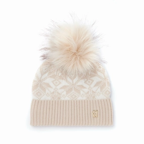 Holland Cooper Beatrice Ladies Bobble Hat - Camel Cream Clearance Steal Today Daily Clearance Deal