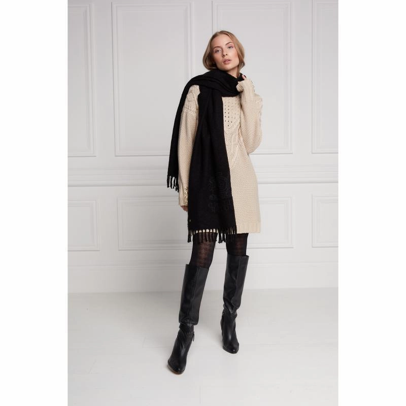 Trending Now Offer Trending Today Steal Holland Cooper Chelsea Ladies Scarf - Black