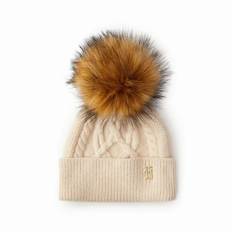 MustHave Clearance Trending Savings Now Holland Cooper Cortina Ladies Bobble Hat - Oatmeal