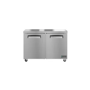 Hoshizaki - EUR48A, Commercial 47.75" Two Section Undercounter Refrigerator Stainless Doors 12.9cu.ft.