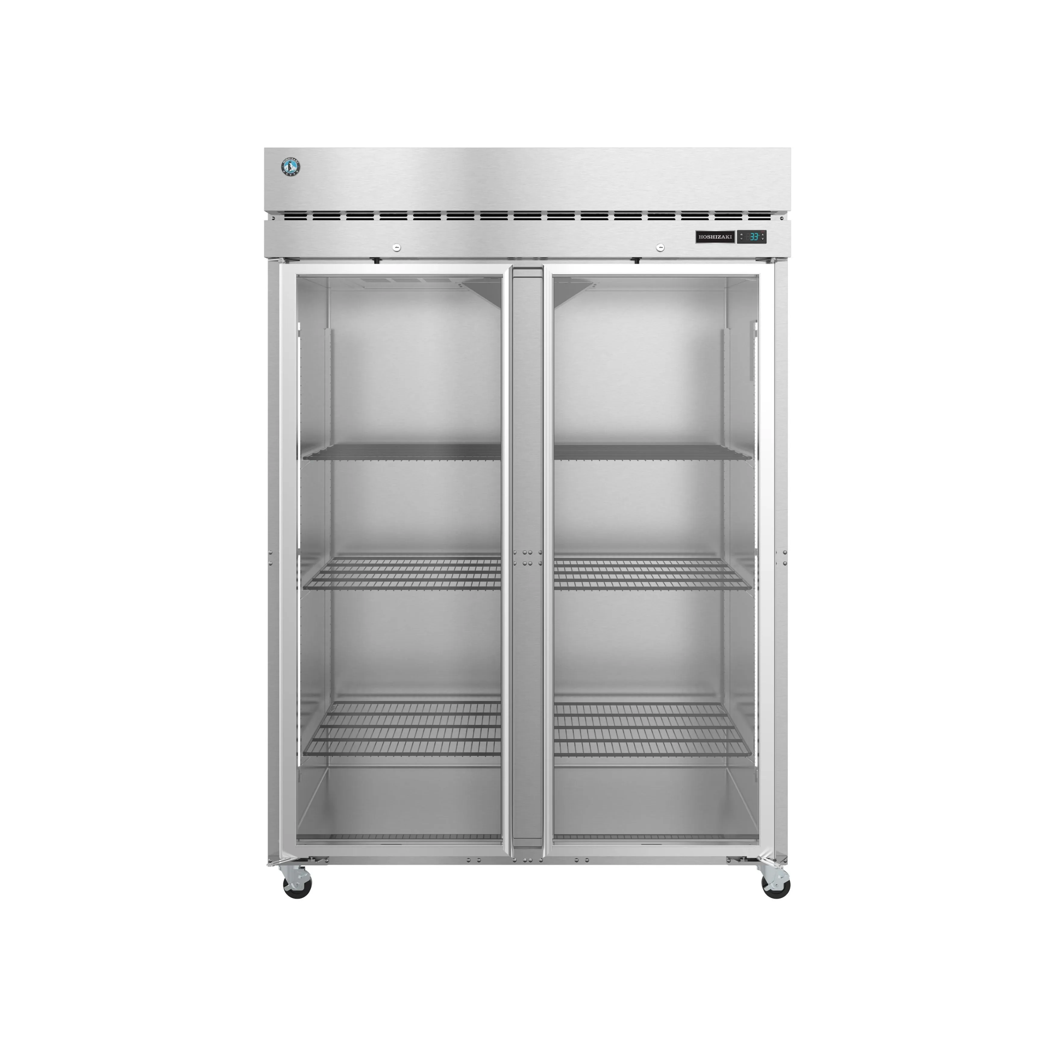Hoshizaki - R2A-FG, Commercial 55" Glass Door Reach-In Refrigerator Two Section 50.37cu.ft.