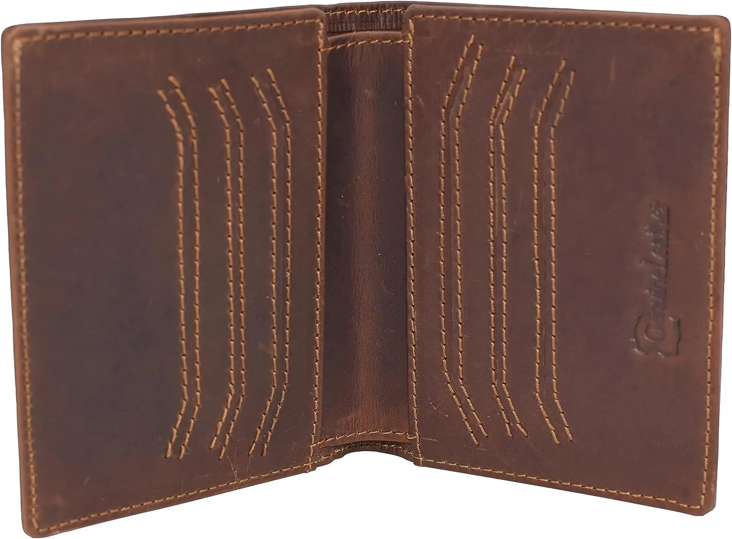 Price Drop Alert Mens Slim Bifold Vintage Leather Wallet Rfid Blocking Vertical Credit Card Slots Holder Wallets For Men
