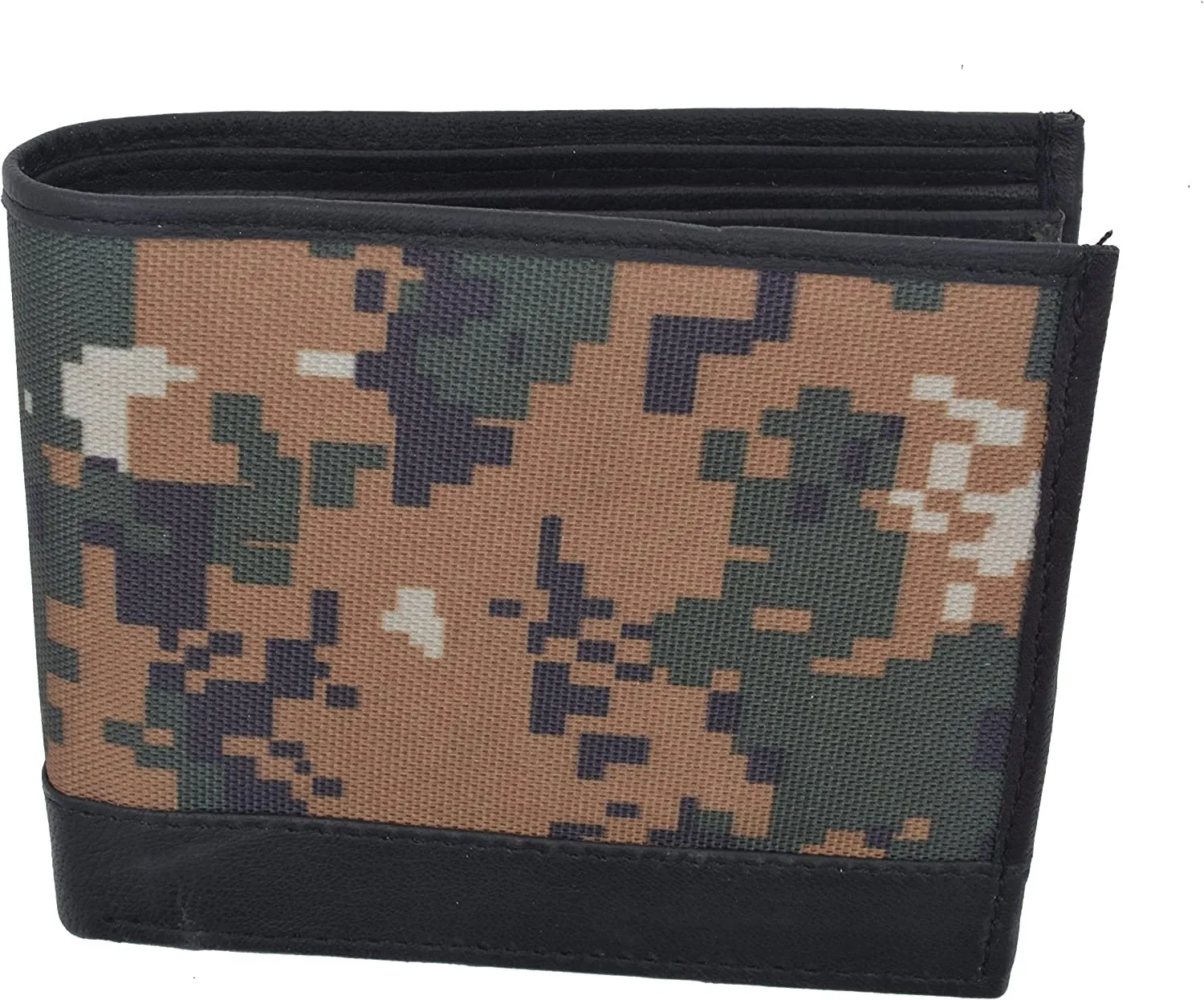 Rfid Blocking Premium Soft Leather Men'S Multi-Card Compact Center Flip Bifold Wallet Shop Save Big