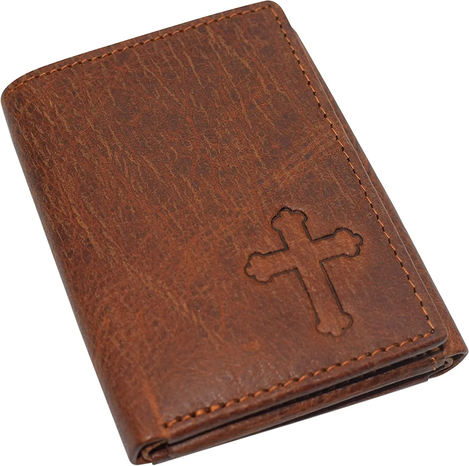 Marshal Rfid Blocking Cross Genuine Leather Bifold Trifold Wallet For Men Special Offer Inside