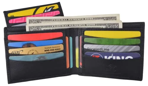 Flash Deal Today Shop the Savings Now Mens Bifold Leather Rfid Wallet With Removable Front Id Window Credit Card Holder Gift Box