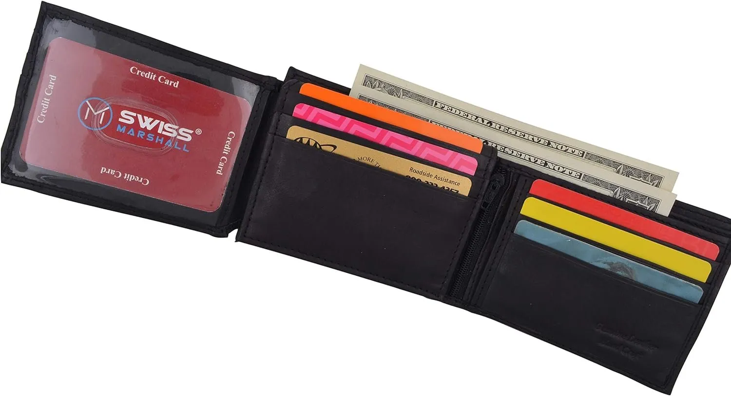 Online Exclusive Offer Big Hot Sale Rfid Cow Napa Leather Extra Capacity Bifold Credit Card Id Mens Wallet