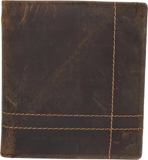 Todays Special Picks Cazoro Vintage Leather Slim Hipster Bifold Wallets For Men Large Bifold Wallet- Rfid Protection (Plain)