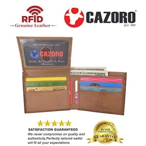 Wallet For Men Hunter Leather Rfid Blocking Bifold Passcase Wallet With Id Window Shop Todays Picks Hot Price Drop
