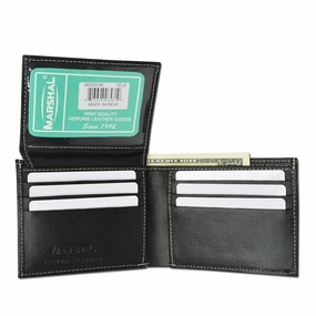 Clearance Blowout Grab Your Savings Premium Soft Leather Flap Up Id Card Holder Bifold Mens Black Wallet 960053