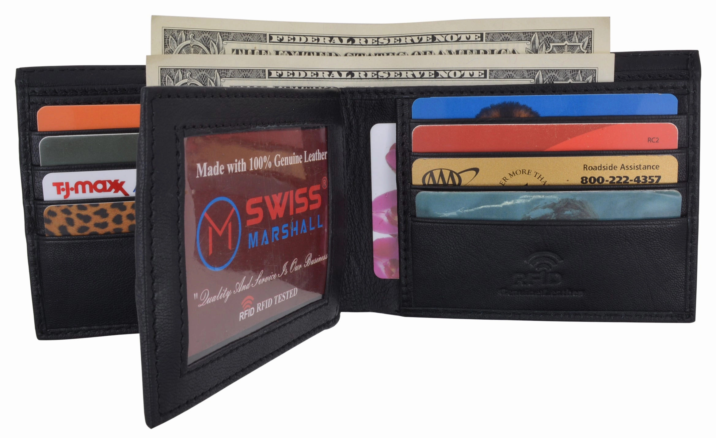 Men'S Rfid Security Blocking Premium Leather Extra Capacity Card Id Bifold Wallet Grab Your Deal Today MustHave Clearance