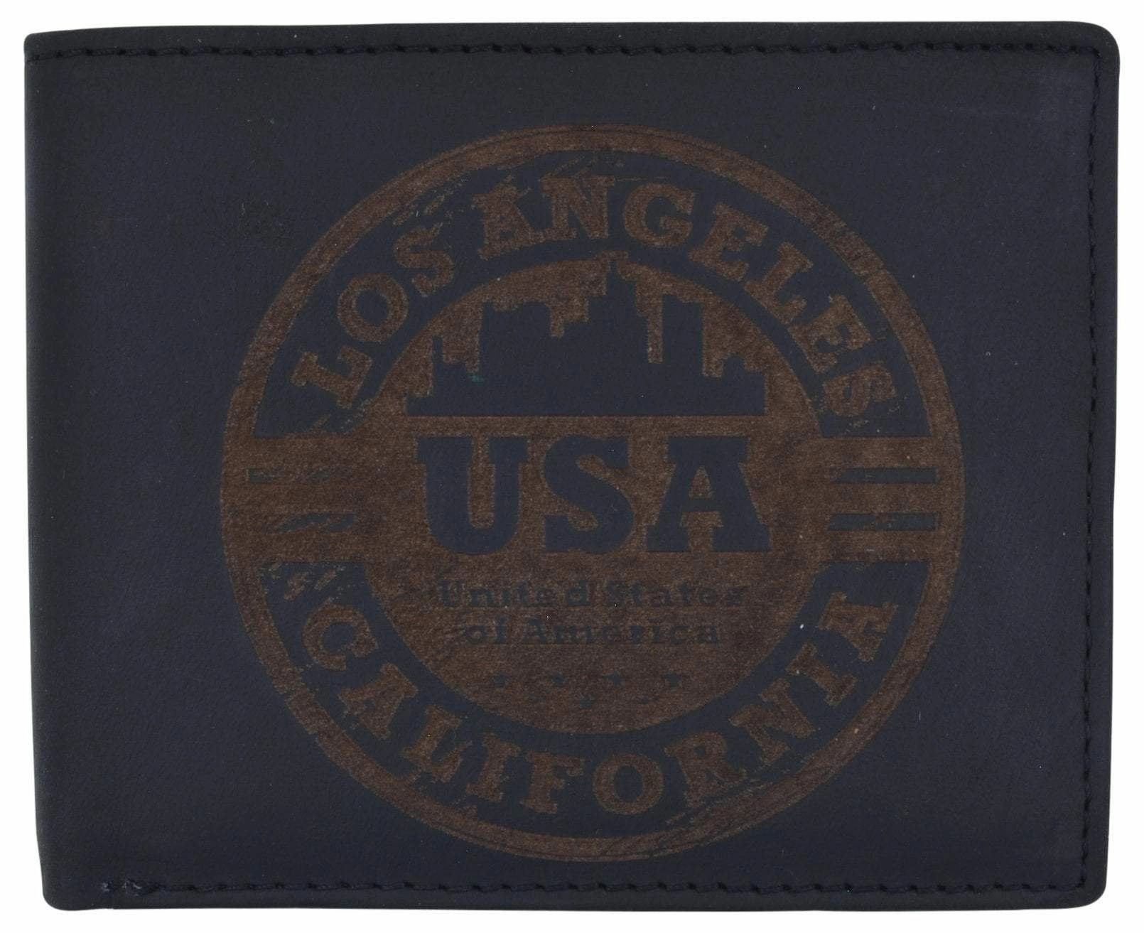 Los Angeles Mens Rfid Genuine Leather Card Id Bifold Wallet Mega Discount Event Instant Hot Deal