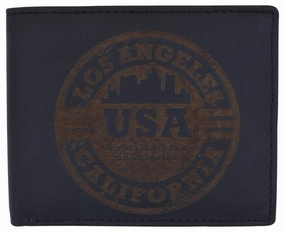 Los Angeles Mens Rfid Genuine Leather Card Id Bifold Wallet Mega Discount Event Instant Hot Deal