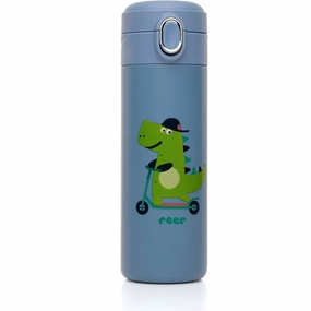 Dont Wait Save Today Reer Drinking Bottle With Straw - Blue
