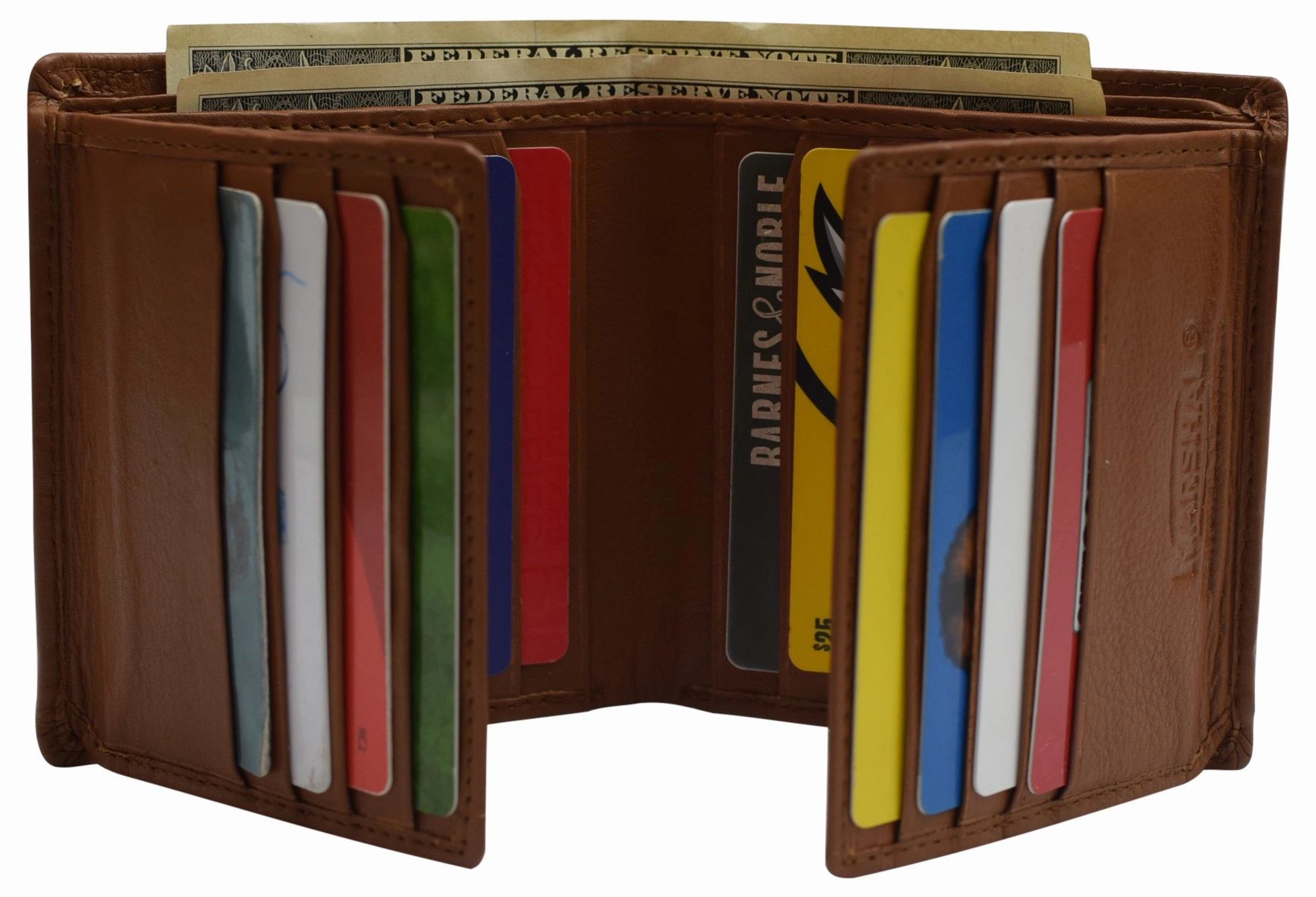 Grab It Before Gone Rfid Blocking Genuine Leather Dual Credit Card Case Id Flap Bifold Mens Wallet Passcase