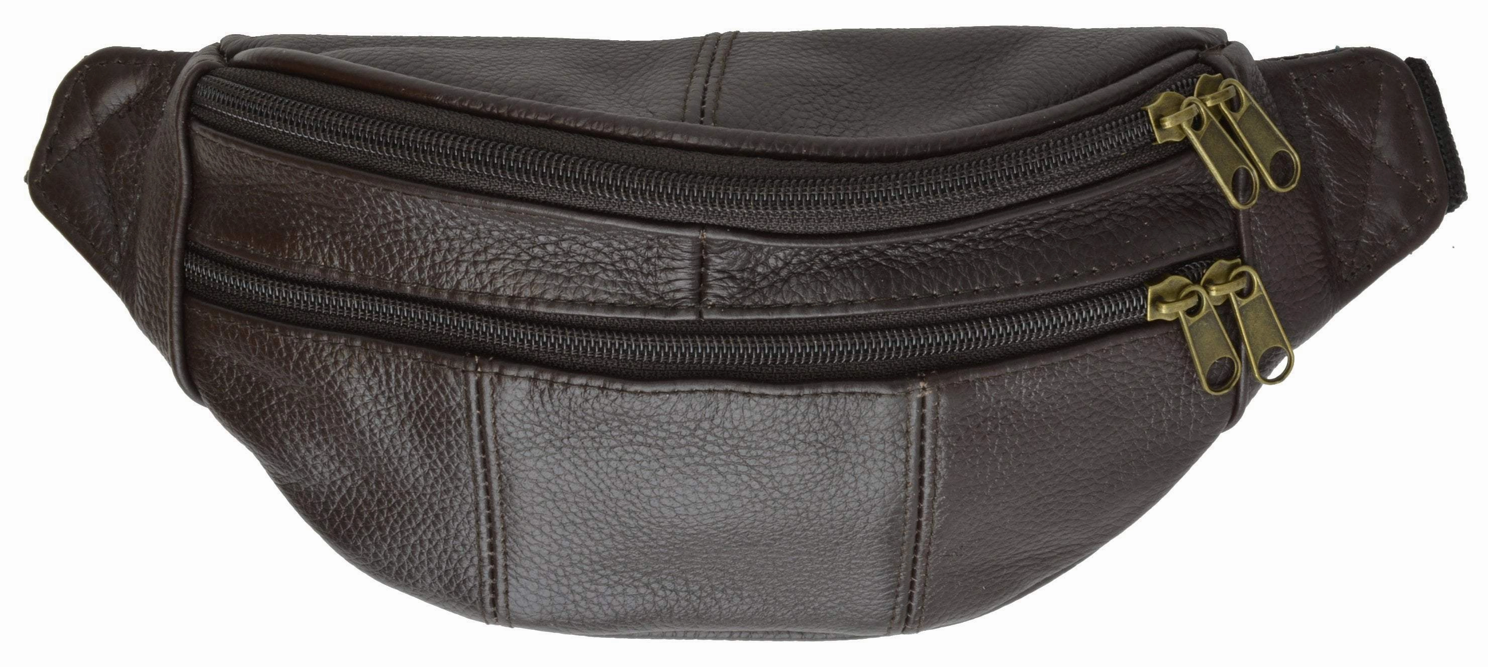 Today Only Hot Sale Slim Genuine Leather Waist Pouch Fanny Pack Multiple Colors
