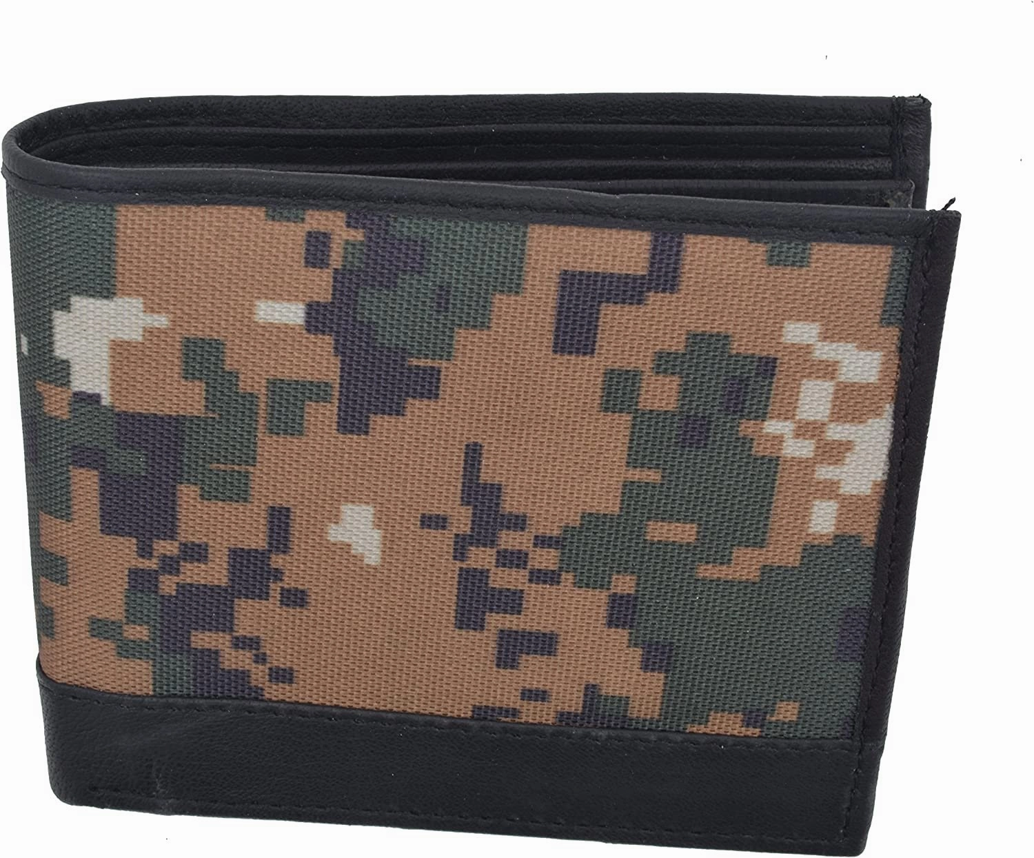 Rfid Blocking Premium Soft Leather Men'S Multi-Card Compact Center Flip Bifold Wallet Shop Save Big