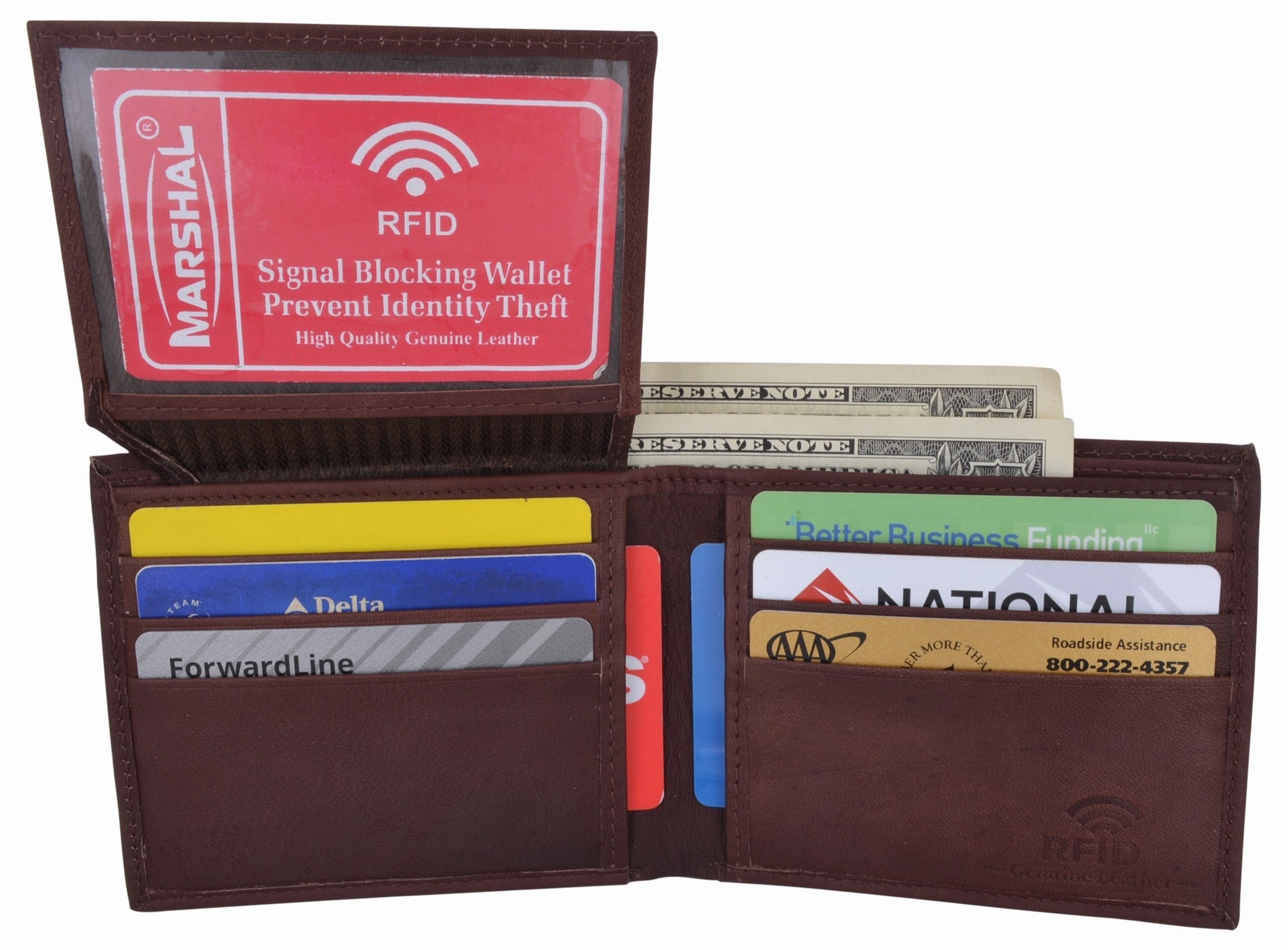 Bifold Men'S Rfid Blocking Genuine Leather Credit Card Id Wallet Grab It Before Gone
