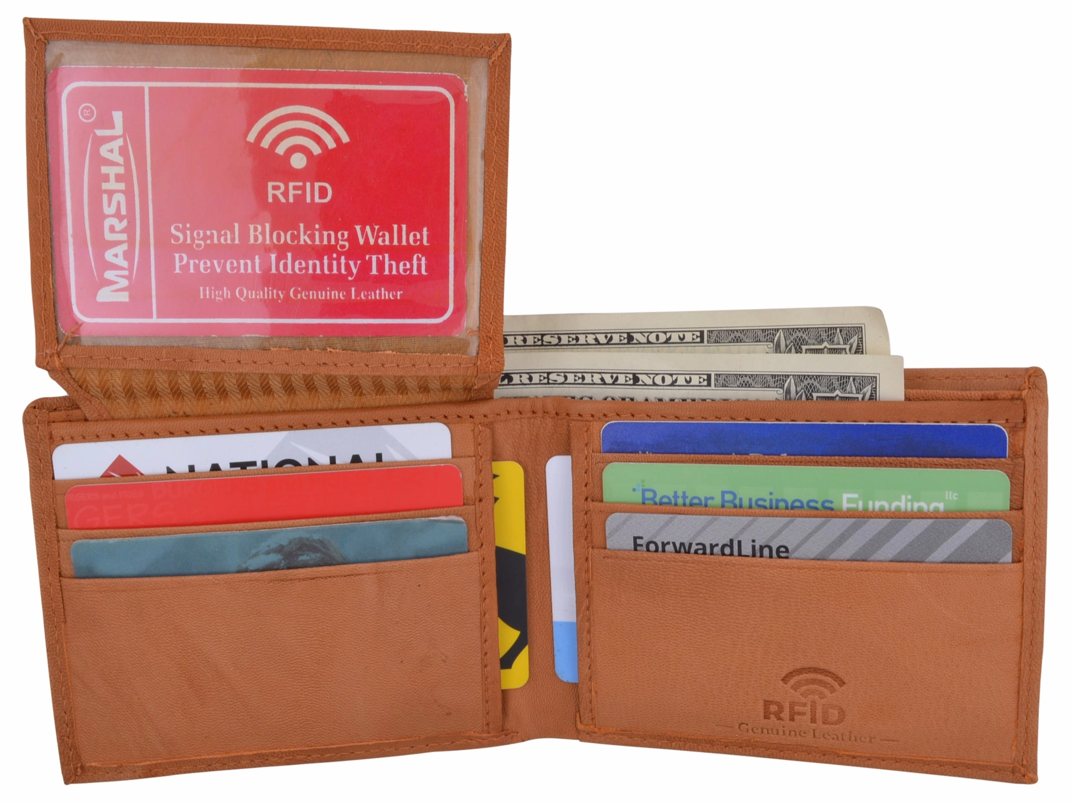 Bifold Men'S Rfid Blocking Genuine Leather Credit Card Id Wallet Hot Pick of the Day Todays Best Deal