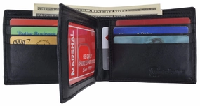 Mega Savings Now Mens Genuine Leather Center Flap Id Card Holder Bifold Wallet 52 Cf