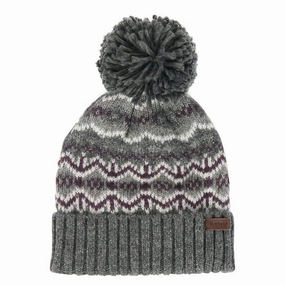 Special Price Offer MustHave Deal Barbour Case Fairisle Mens Beanie - Black Slate Tartan