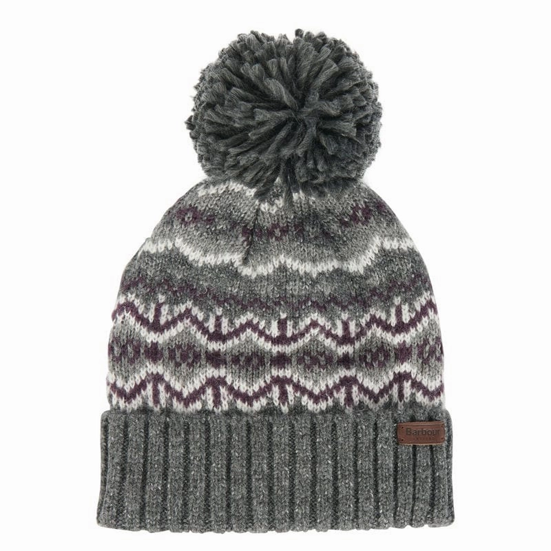 Special Price Offer MustHave Deal Barbour Case Fairisle Mens Beanie - Black Slate Tartan