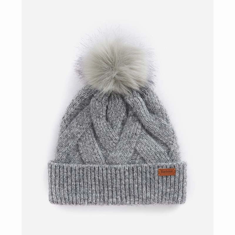 Special Price Offer Big Savings Today Barbour Dace Cable Ladies Beanie - Light Grey