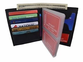 Limited Time Offer Limited Time Hot Deal Marshal Leather European Hipster Wallet, Black, 5 X 4.25-Inch
