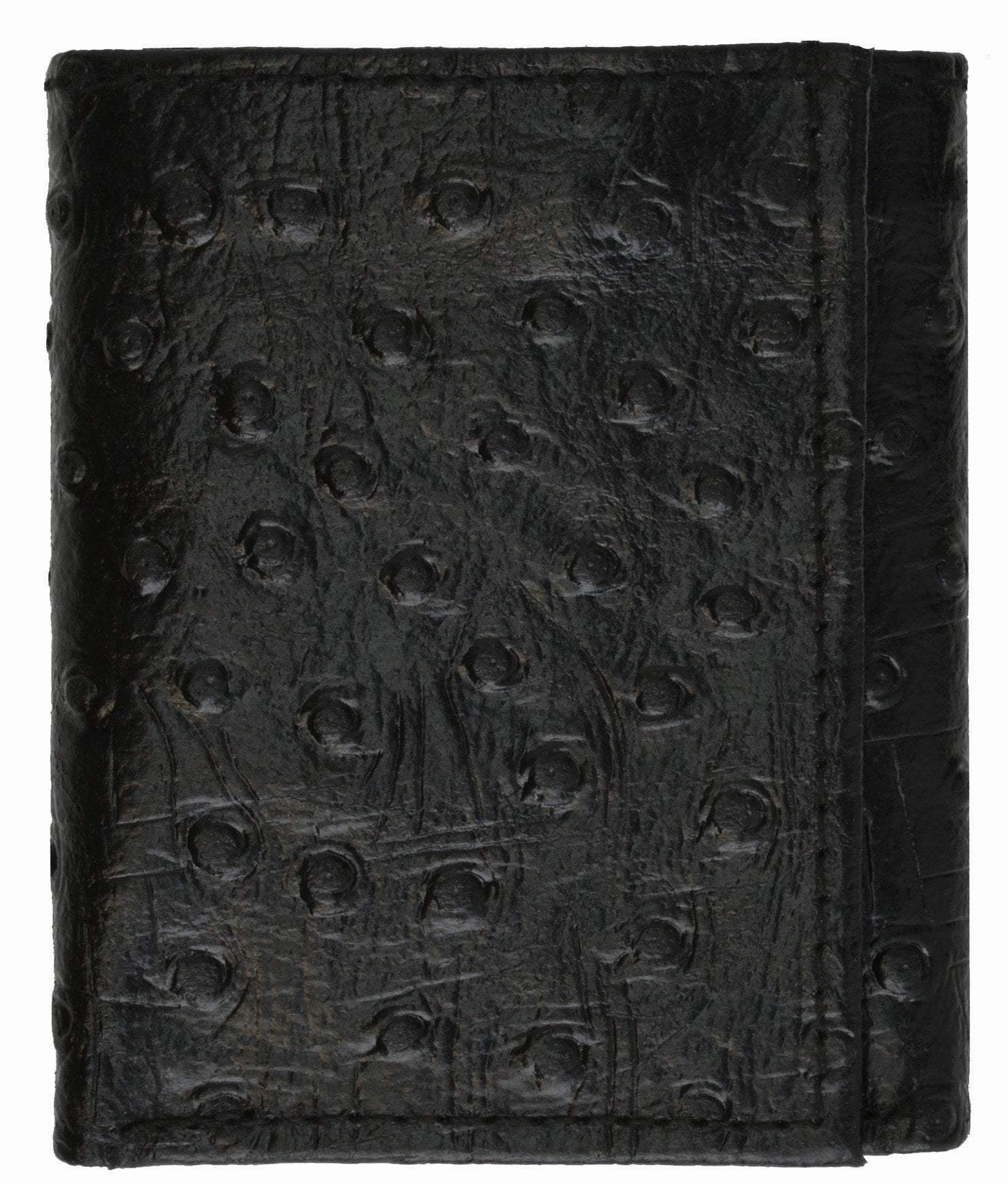Trending Deals Today Special Online Offer New Genuine Leather Wallet Ostrich Skin Print Trifold Wallet 71055 Os