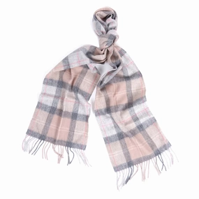 Online Exclusive Savings Barbour Womens Tartan Scarf Taupe / Pink