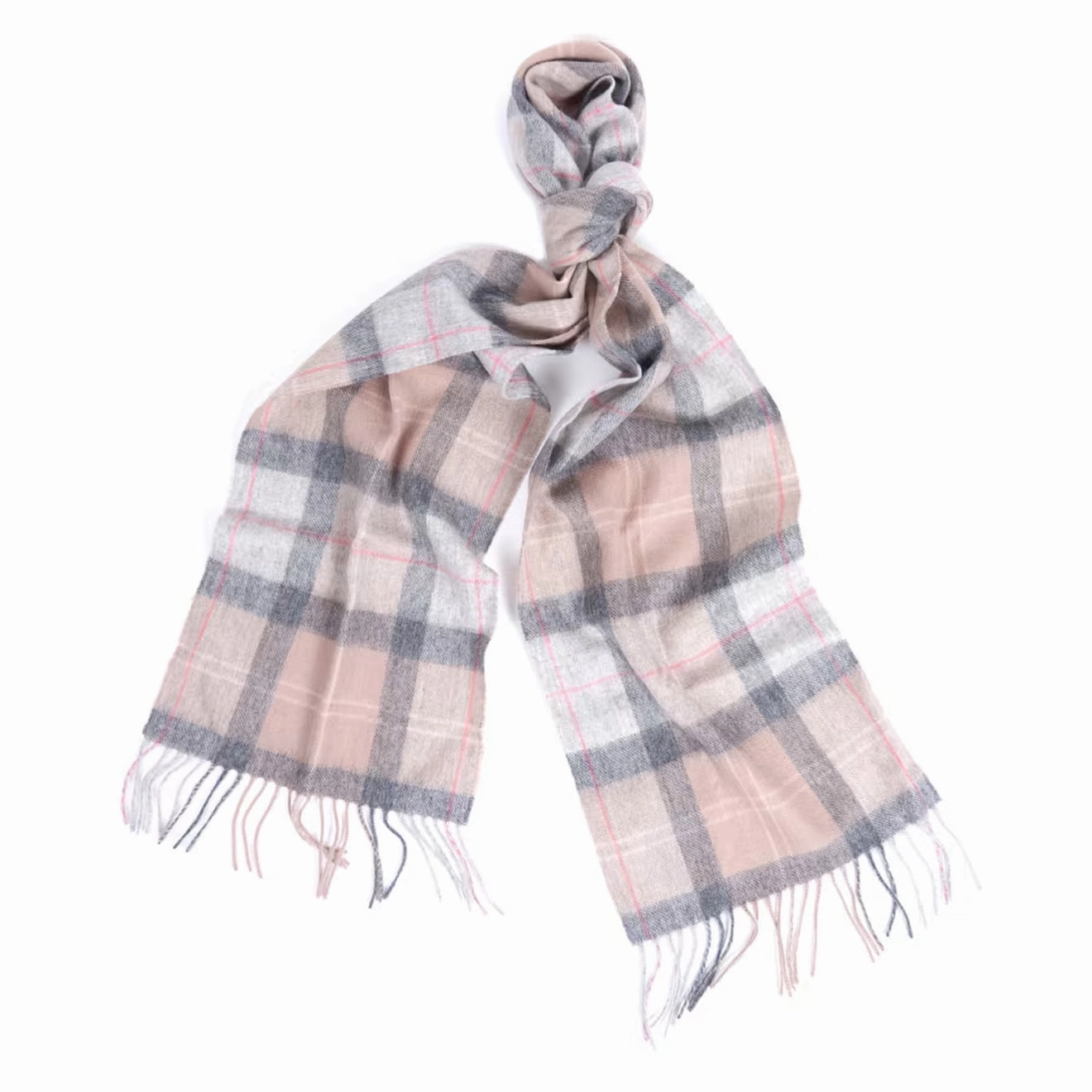 Barbour Womens Tartan Scarf Taupe / Pink Limited Time Steal Surprise Offer Now
