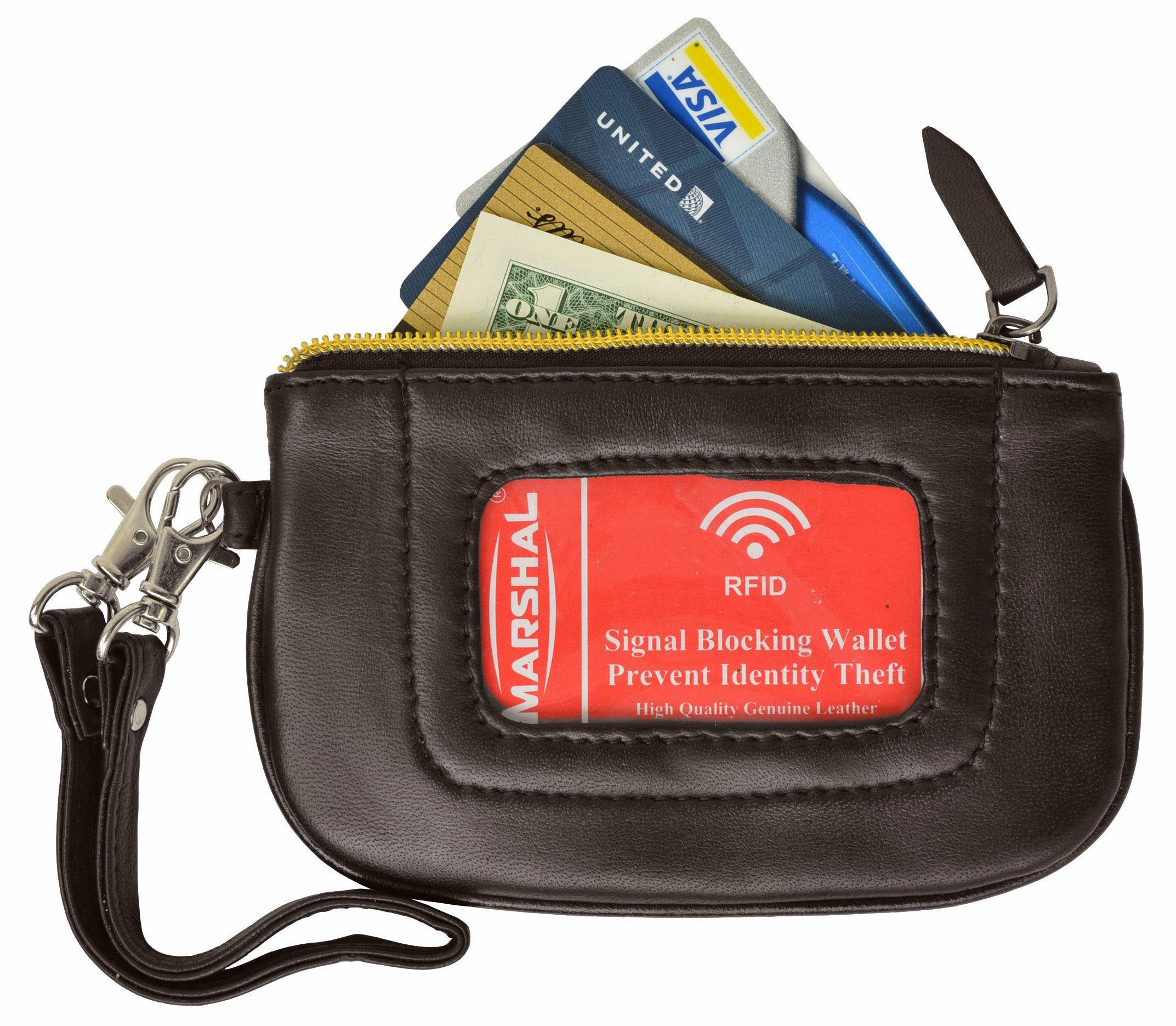 Id Case Card Holder Coin Purse Wallet Rfid Blocking Change Pouch Todays Steal