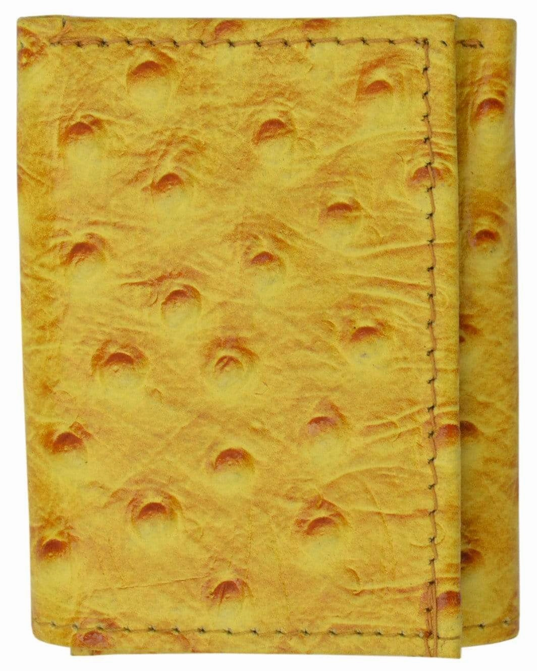 Leather Children Trifold Wallet Kids Ostrich Print 71825 Os Hot Pick Deal