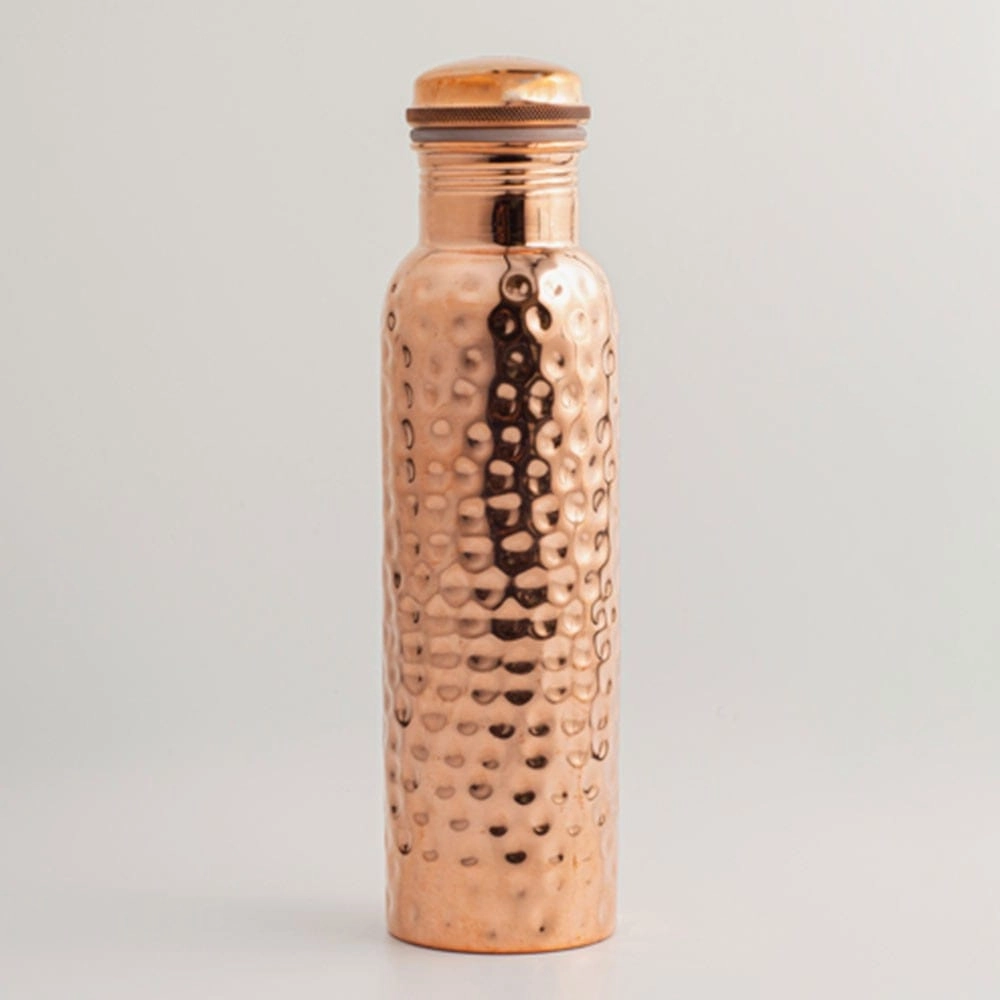 Copper Water Bottle 950Ml - Traditional Hammered Instant Savings Inside