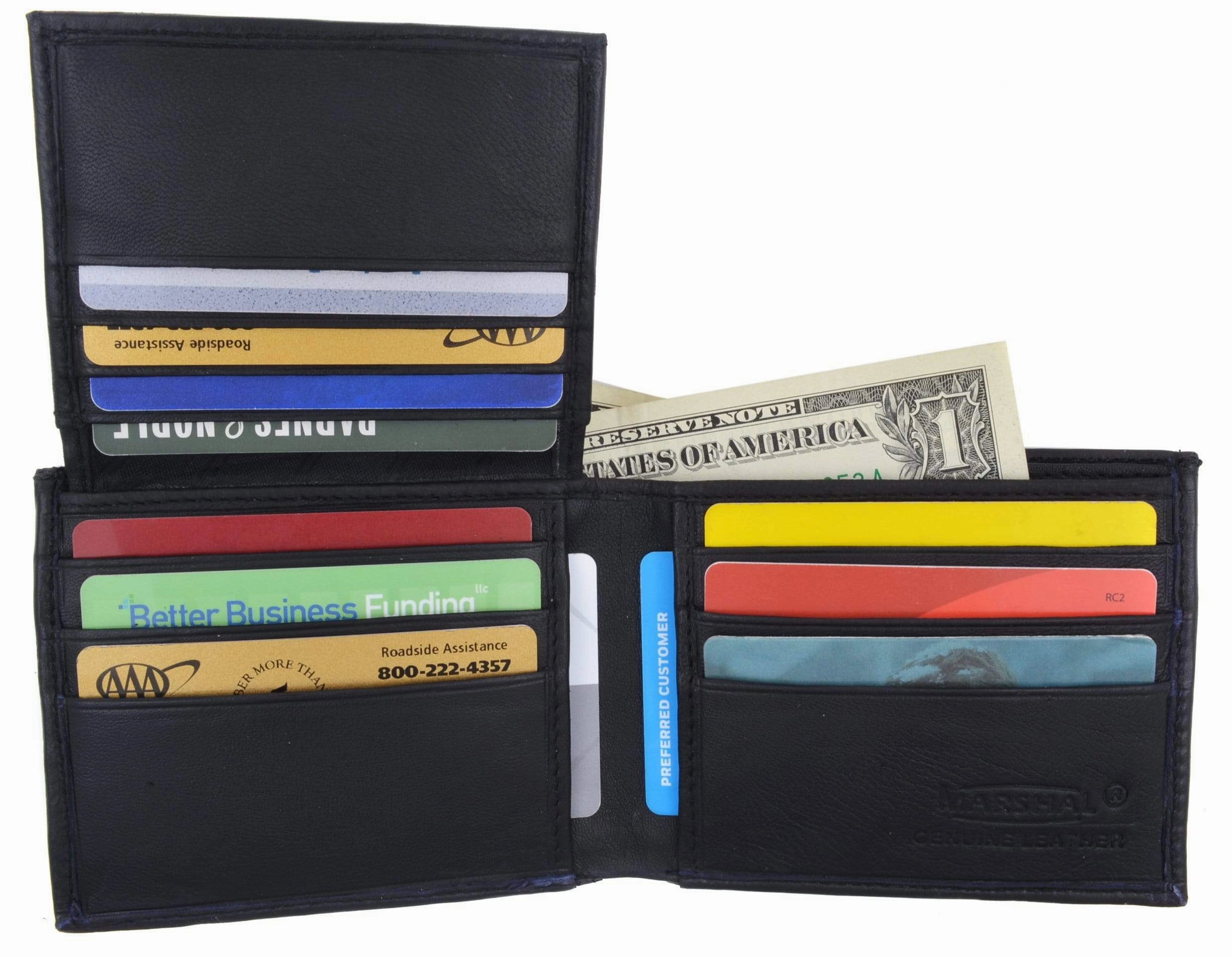 Genuine Lambskin Soft Leather Bifold Credit Card Wallet With Id Flap Up 53 Shop Now Save