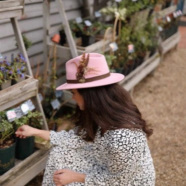 Hot Savings Alert Hicks & Brown Suffolk Gamebird Fedora Hat - Dusky Pink