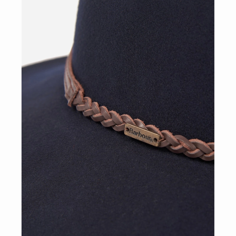 Barbour Tack Ladies Fedora - Navy Price Slash Today Today Only Steal