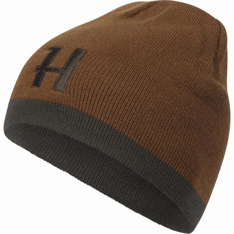 Flash Sale Alert Hot Offer Inside Harkila Reversible Merino Beanie - Shadow Brown/Rustique Clay