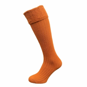 William Powell Glenmore Ladies Shooting Socks - Burnt Orange Hot Picks Today