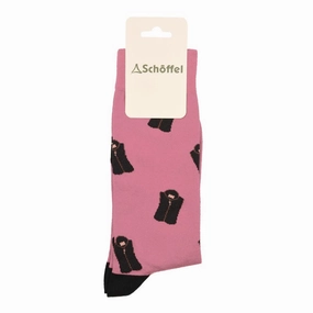 Limited Time Steal Clearance Event Alert Schoffel Ladies Cotton Sock - Pink Lyndon