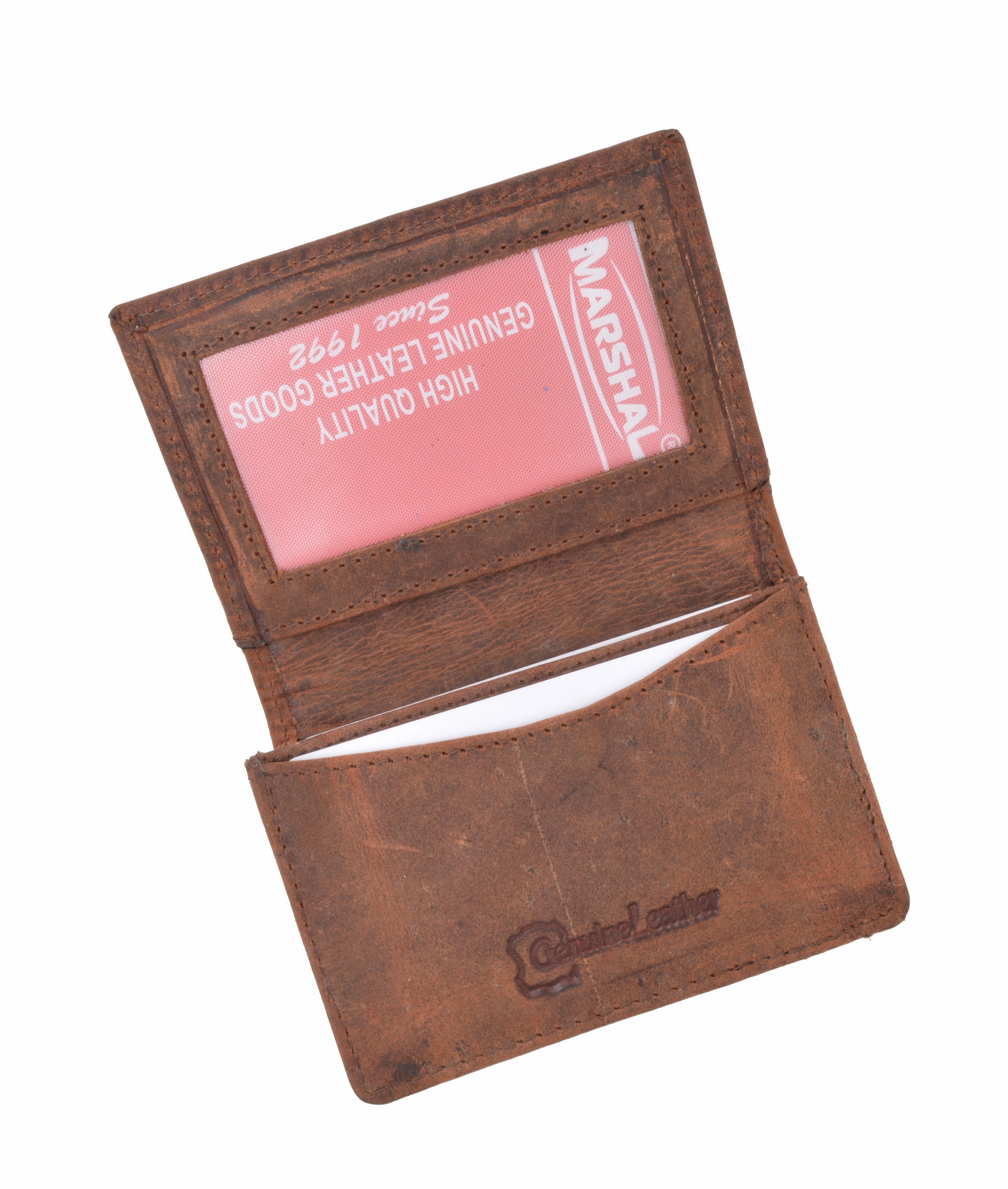 Clearance Event Soft Vintage Genuine Leather Rfid Business Card Id Holder With Expandable Pocket Rfid70Htc