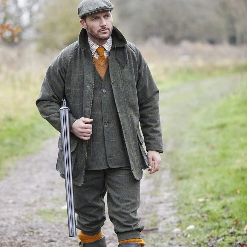 Limited Time Hot Deal Alan Paine Rutland Tweed Waterproof Flat Cap - Seaweed