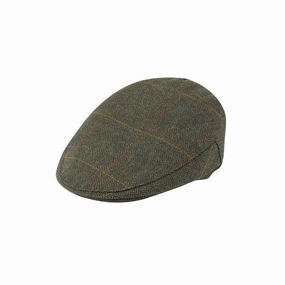 Today Only Steal Alan Paine Rutland Tweed Waterproof Flat Cap - Seaweed