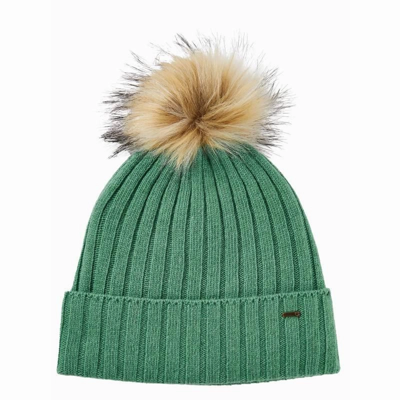 Shop Todays Picks Special Deal Frenzy Dubarry Curlew Ladies Faux Fur Bobble Hat - Crab Apple