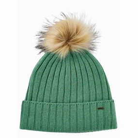 Shop Todays Picks Special Deal Frenzy Dubarry Curlew Ladies Faux Fur Bobble Hat - Crab Apple