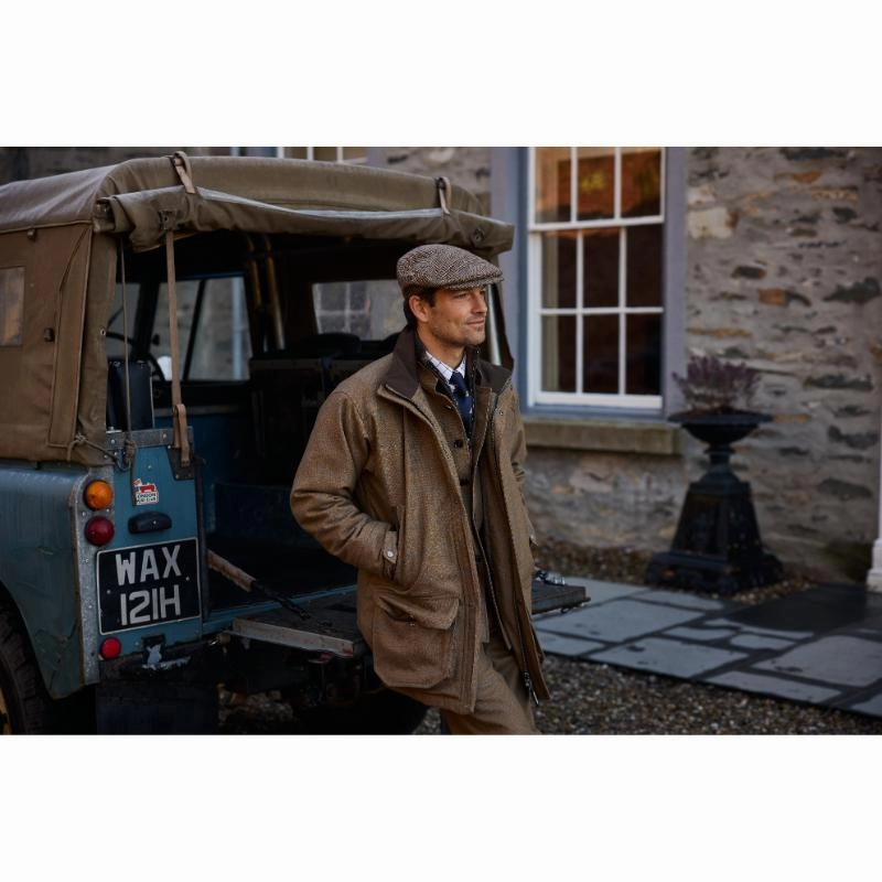 Schoffel Ptarmigan Tweed Classic Mens Flat Cap - Hawick Tweed Flash Sale Alert Now