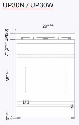 Ilve UP30NMPBGB Nostalgie Ii 30 Inch Dual Fuel Natural Gas Freestanding Range In Blue Grey With Bronze Trim