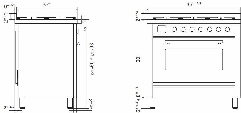 Ilve UP36FNMPAWG Nostalgie Ii 36 Inch Dual Fuel Natural Gas Freestanding Range In Antique White With Brass Trim