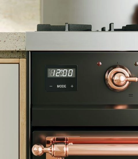 Ilve UPD40FQNMPWHGLP Nostalgie Ii 40 Inch Dual Fuel Liquid Propane Freestanding Range In White With Brass Trim